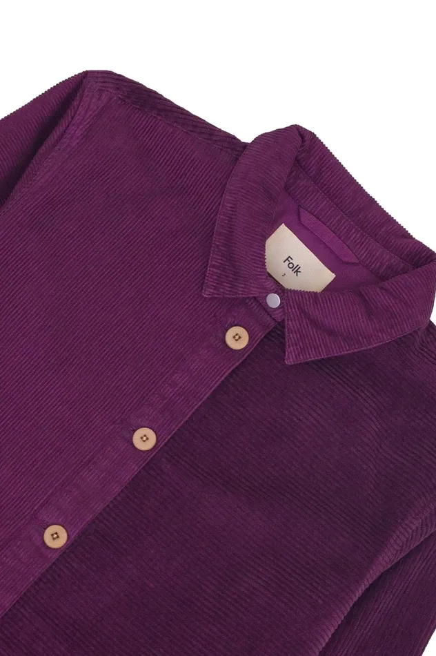 Folk Clothing Assembly Jacket 8211 Directional Cord Wine Womens Outerwear