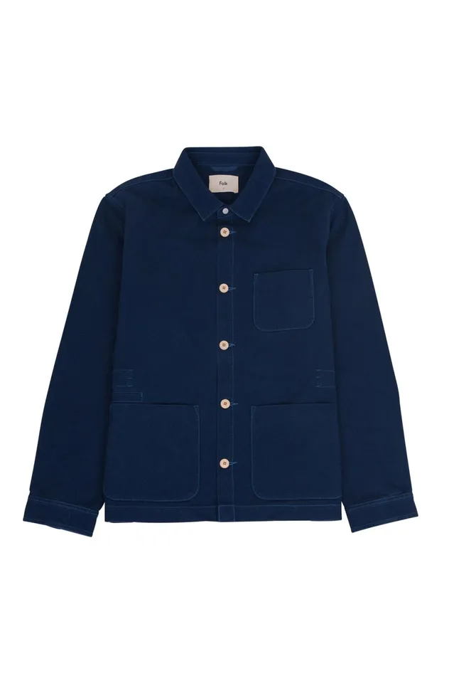 Folk Clothing Assembly Jacket 8211 Indigo Blue Mens Outerwear