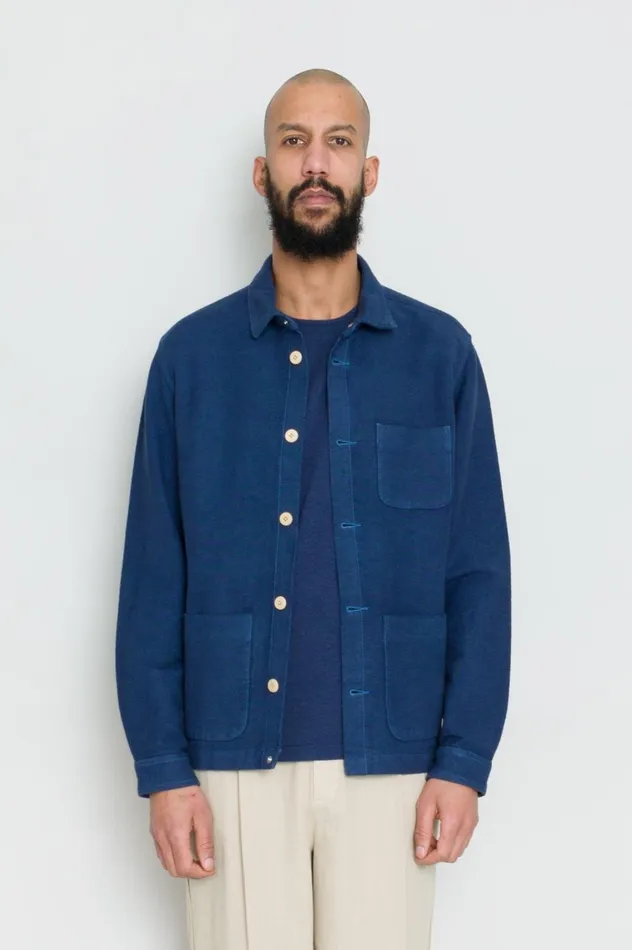 Folk Clothing Assembly Jacket 8211 Indigo Blue Mens Outerwear