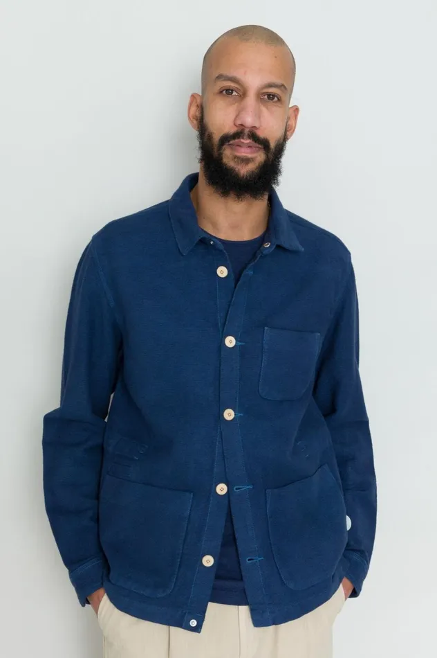 Folk Clothing Assembly Jacket 8211 Indigo Blue Mens Outerwear