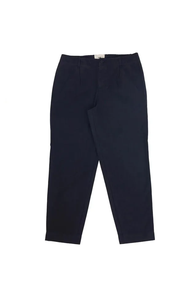 Folk Clothing Assembly Pant 8211 Soft Black Linear Texture Mens Trousers