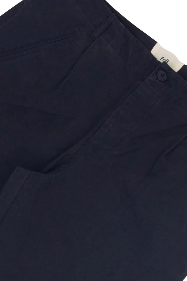 Folk Clothing Assembly Pant 8211 Soft Black Linear Texture Mens Trousers
