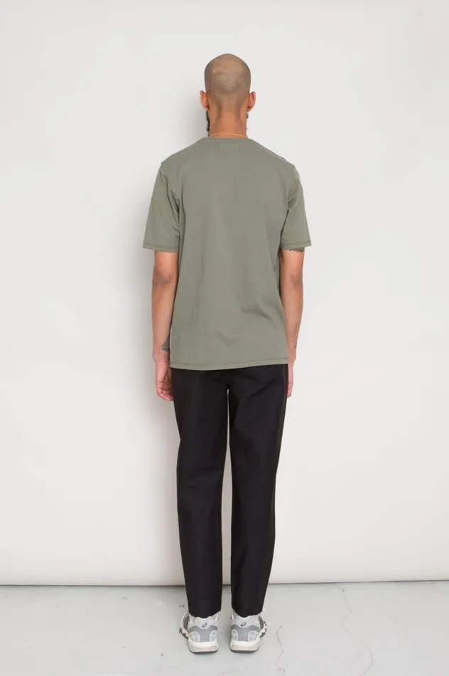 Folk Clothing Assembly Pant 8211 Soft Black Linear Texture Mens Trousers