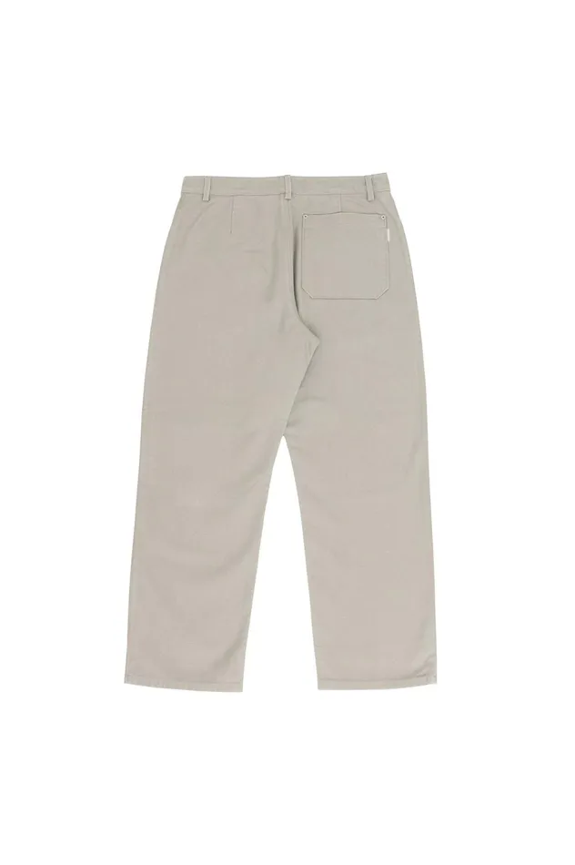 Folk Clothing Barrel Leg Pant 8211 Silver Grey Canvas Mens Trousers