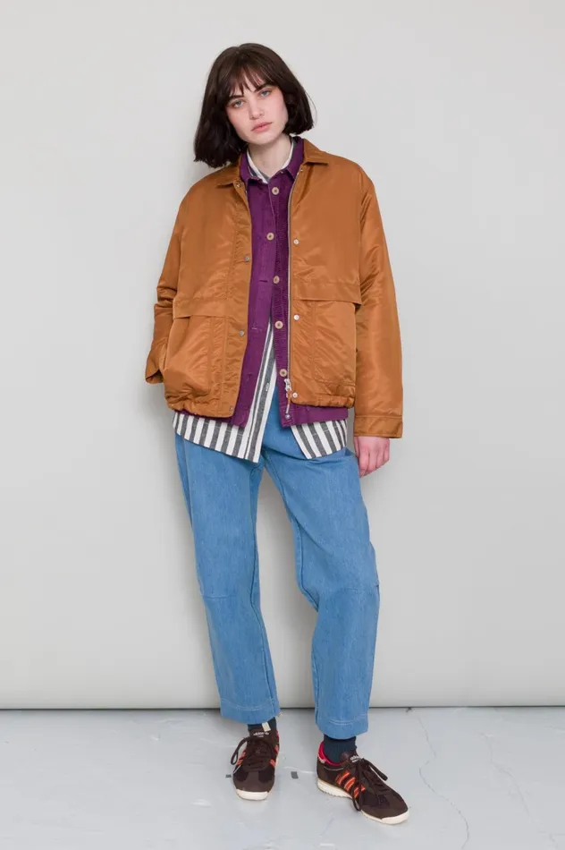 Folk Clothing Blouson 8211 Caramel Nylon Womens Outerwear