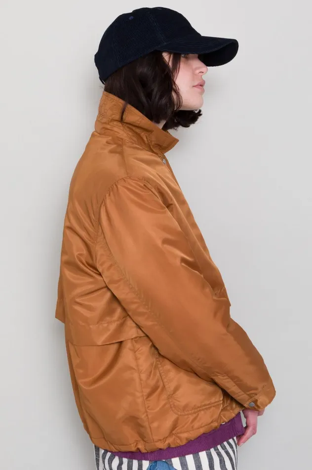 Folk Clothing Blouson 8211 Caramel Nylon Womens Outerwear