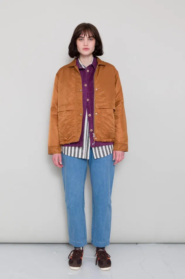 Folk Clothing Blouson 8211 Caramel Nylon Womens Outerwear