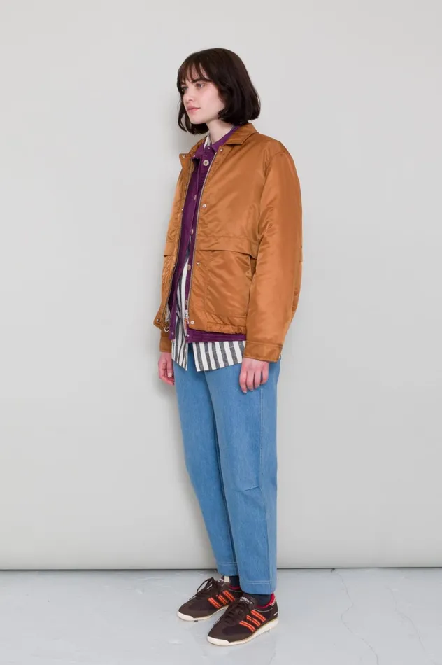 Folk Clothing Blouson 8211 Caramel Nylon Womens Outerwear