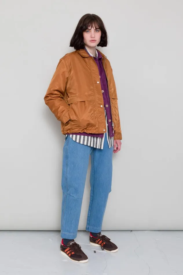 Folk Clothing Blouson 8211 Caramel Nylon Womens Outerwear