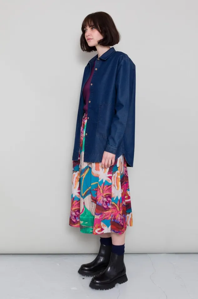 Folk Clothing Boyfriend Shirt 8211 Light Weight Denim Womens Shirting