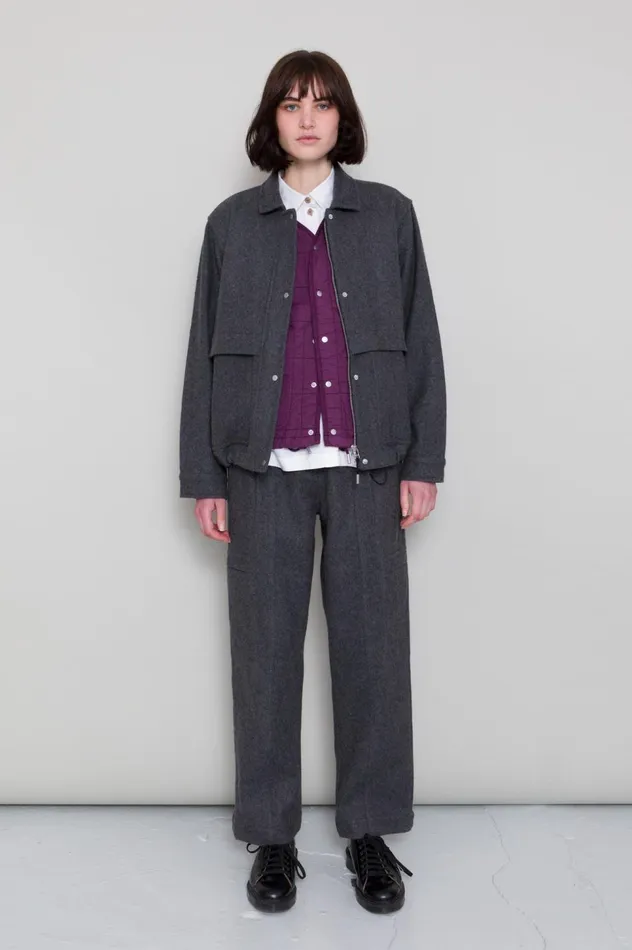 Folk Clothing Cargo Pant 8211 Mid Grey Wool Womens Trousers