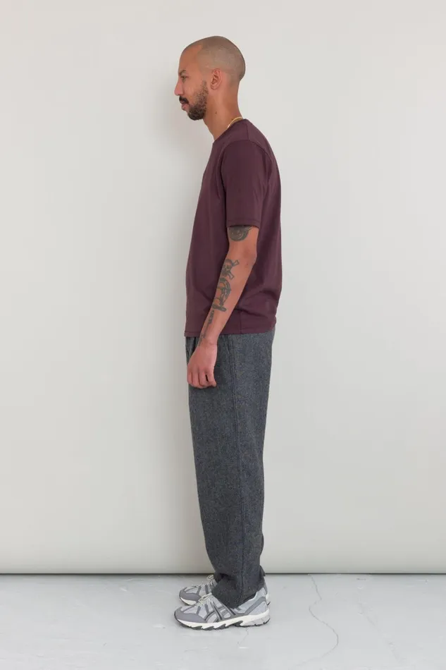 Folk Clothing Contrast Sleeve TShirt 8211 Black Cherry Mens TShirts