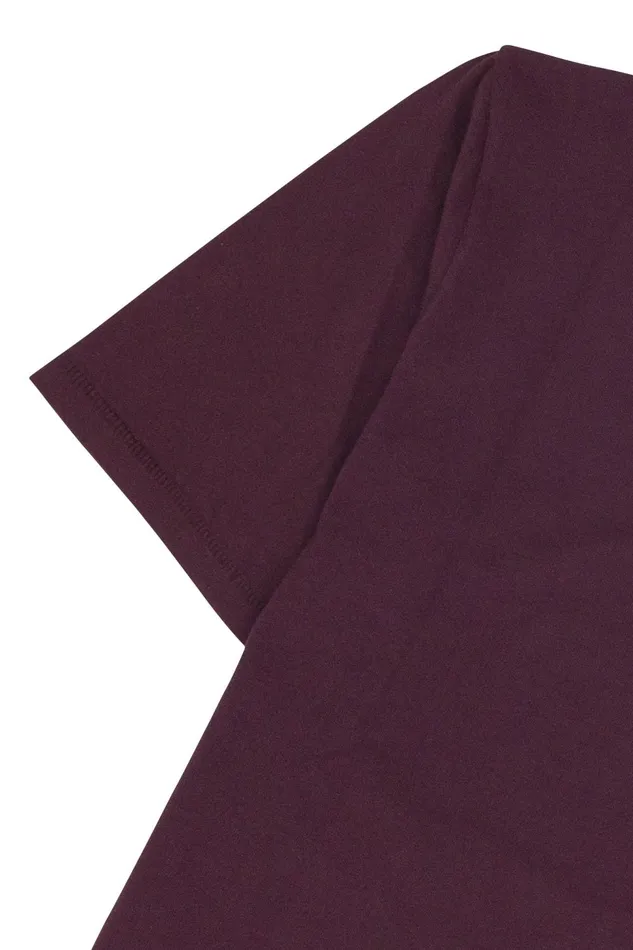 Folk Clothing Contrast Sleeve TShirt 8211 Black Cherry Mens TShirts