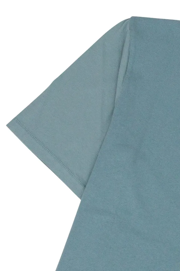 Folk Clothing Contrast Sleeve TShirt 8211 Spruce Green Mens TShirts
