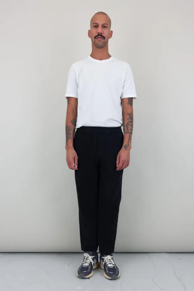 Folk Clothing Drawcord Assembly Pant 8211 Black Moleskin Mens Trousers