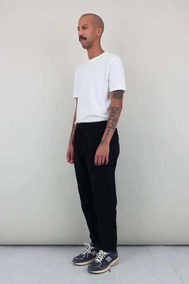 Folk Clothing Drawcord Assembly Pant 8211 Black Moleskin Mens Trousers