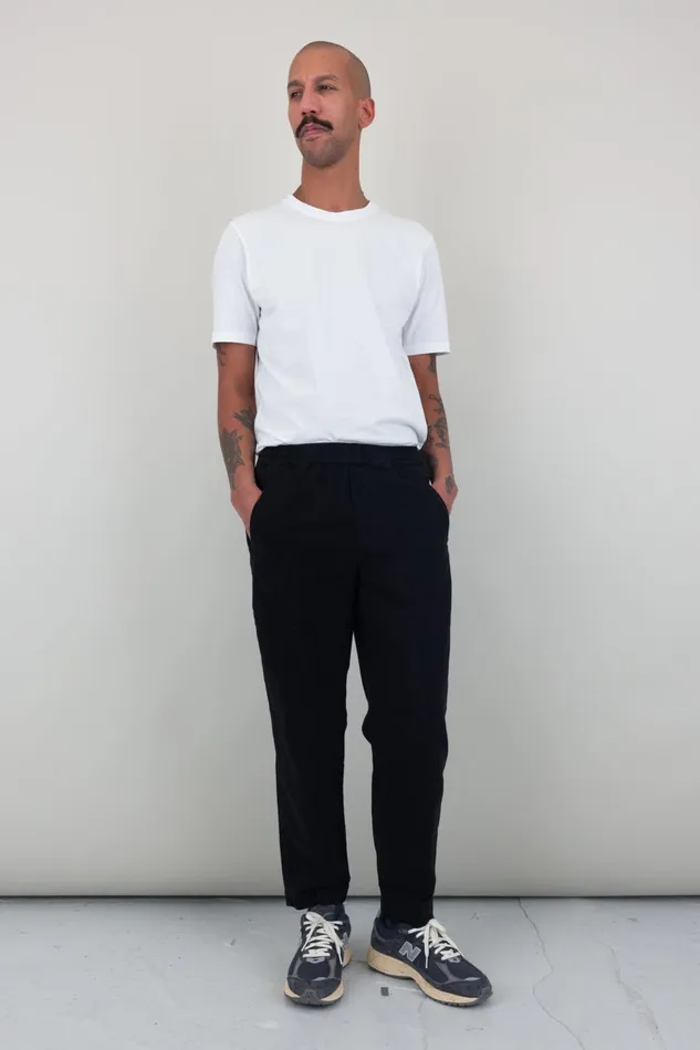 Folk Clothing Drawcord Assembly Pant 8211 Black Moleskin Mens Trousers