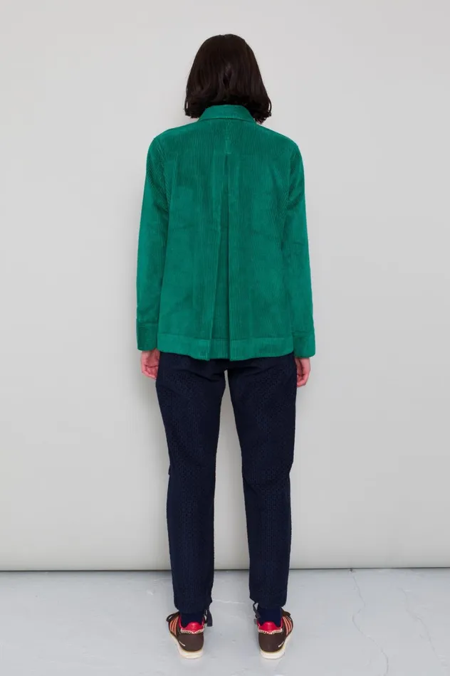 Folk Clothing Pleated Shirt 8211 Emerald Cord Womens Shirting