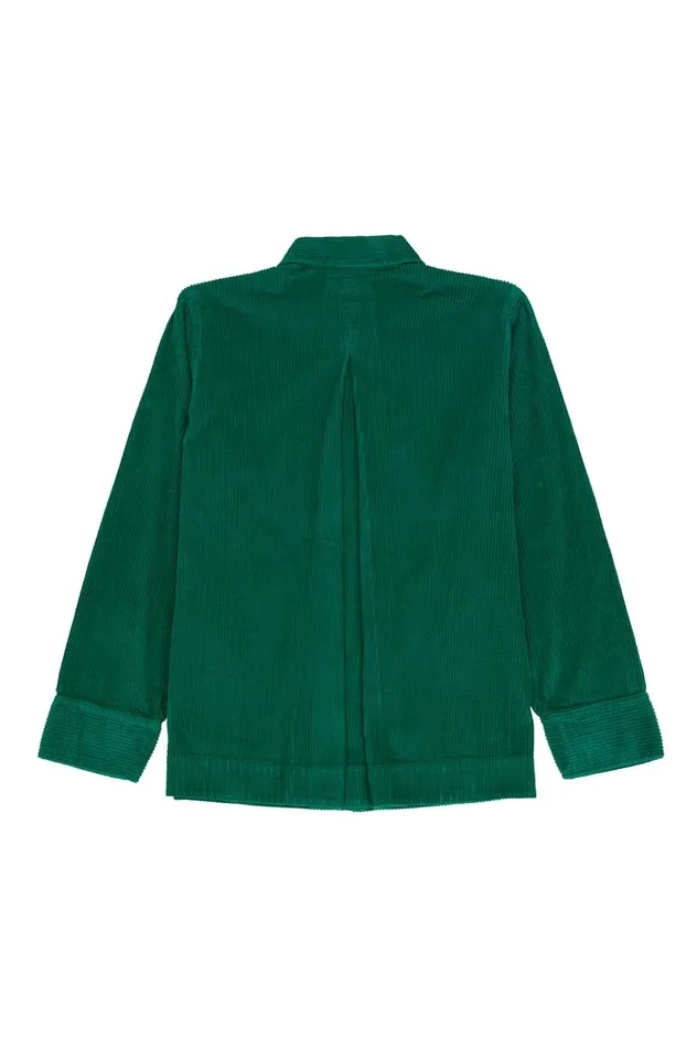 Folk Clothing Pleated Shirt 8211 Emerald Cord Womens Shirting