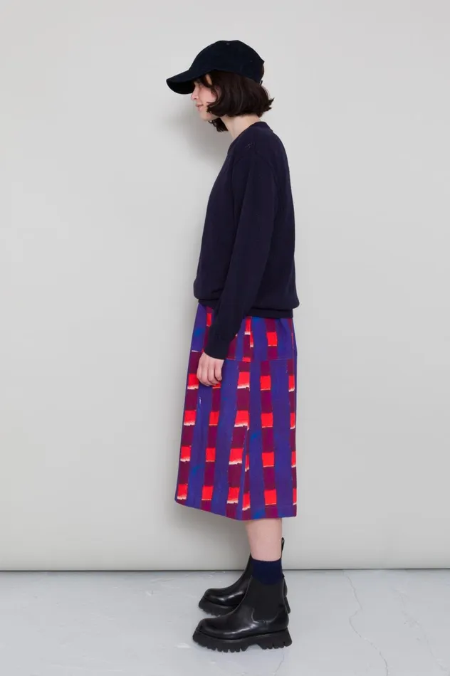 Folk Clothing Pointelle Crew 8211 Dark Navy Womens Knitwear