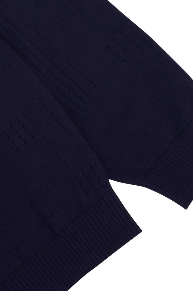 Folk Clothing Pointelle Crew 8211 Dark Navy Womens Knitwear