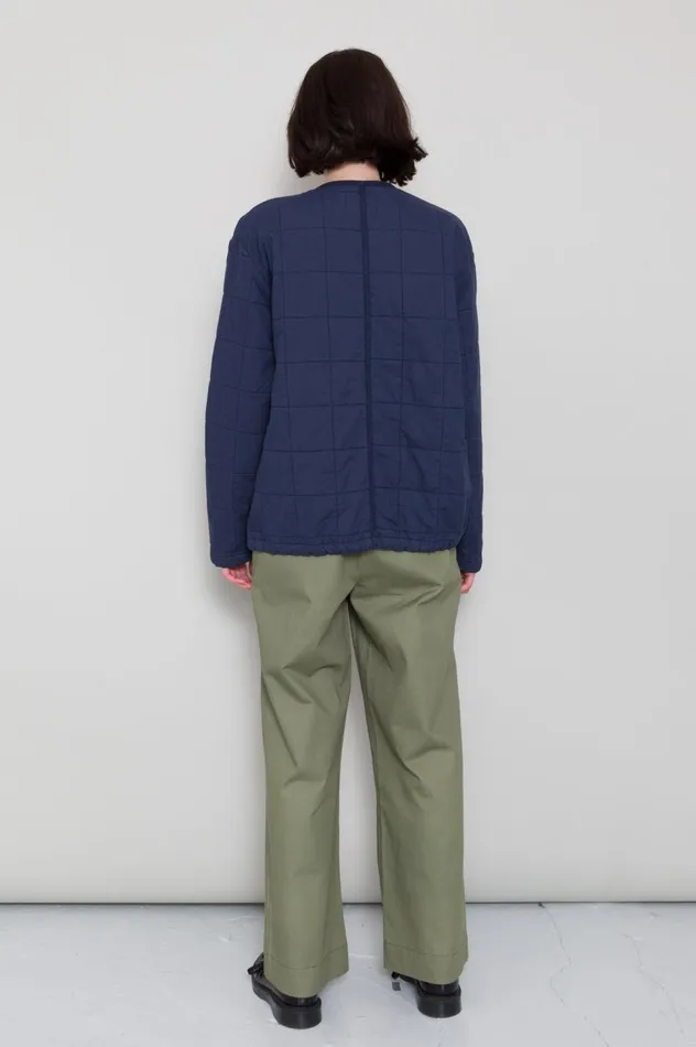 Folk Clothing Quilted Boxy Jacket 8211 Soft Navy Womens Outerwear