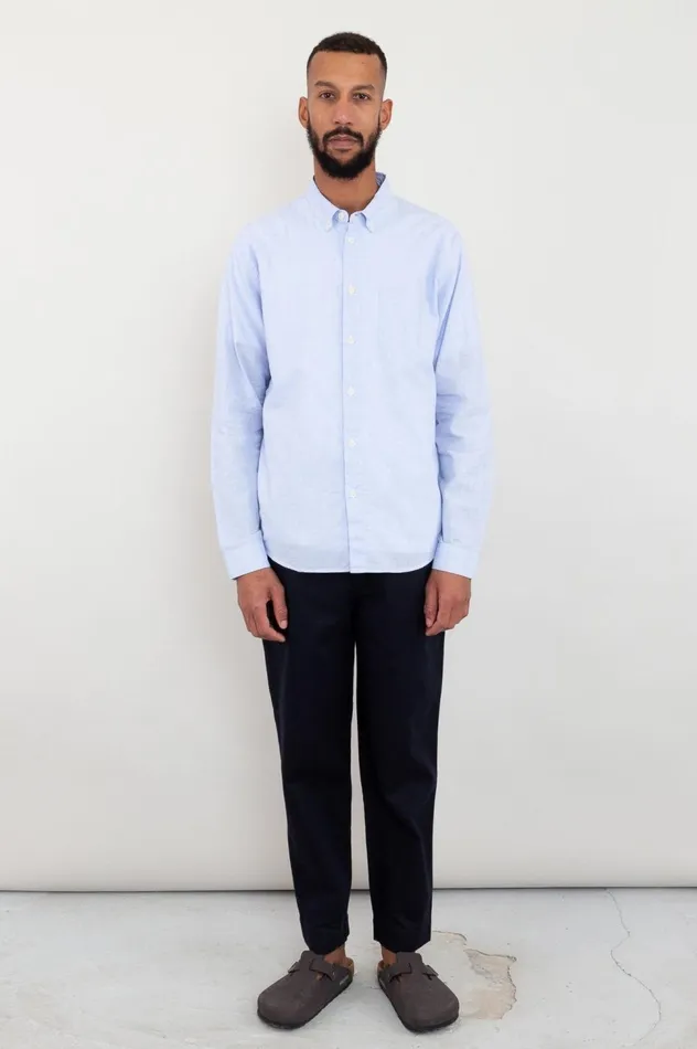 Folk Clothing Relaxed Fit Shirt 8211 Blue Texture Mens Shirts