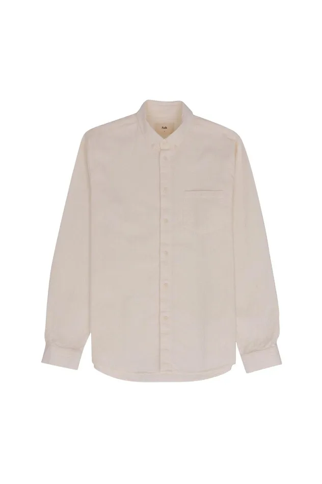 Folk Clothing Relaxed Fit Shirt 8211 Ecru Tapestry Mens Shirts