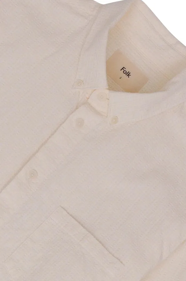 Folk Clothing Relaxed Fit Shirt 8211 Ecru Tapestry Mens Shirts