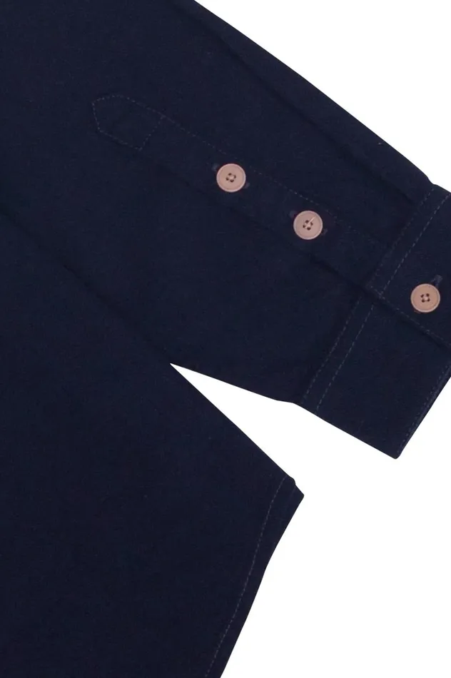 Folk Clothing Relaxed Fit Shirt 8211 Navy Flannel Mens Shirts