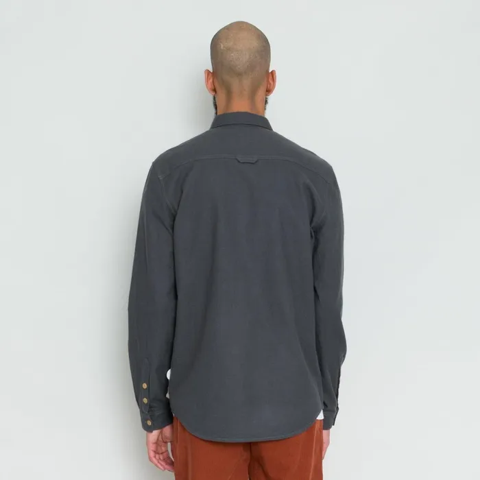 Folk Clothing Relaxed Fit Shirt 8211 Slate Flannel Mens Shirts
