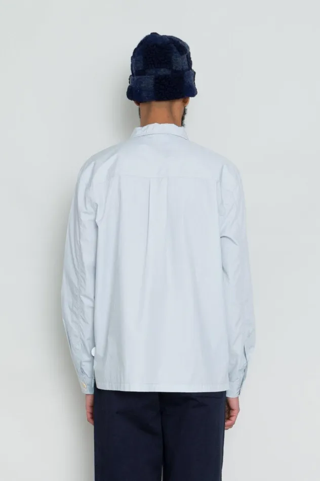 Folk Clothing Revere Overshirt 8211 Mist Mens Shirts