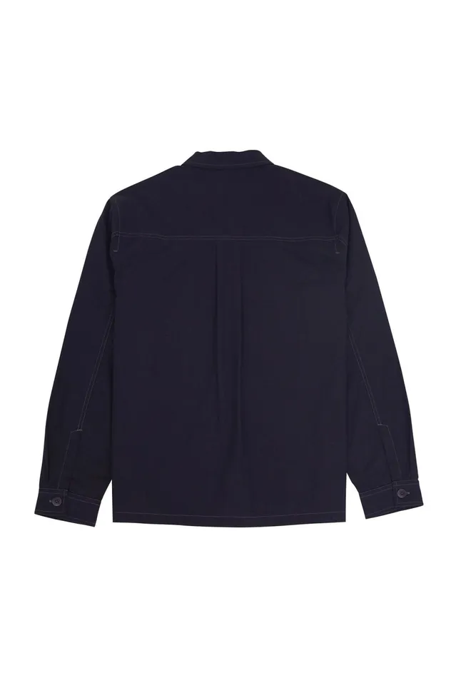 Folk Clothing Revere Overshirt 8211 Soft Black Mens Shirts