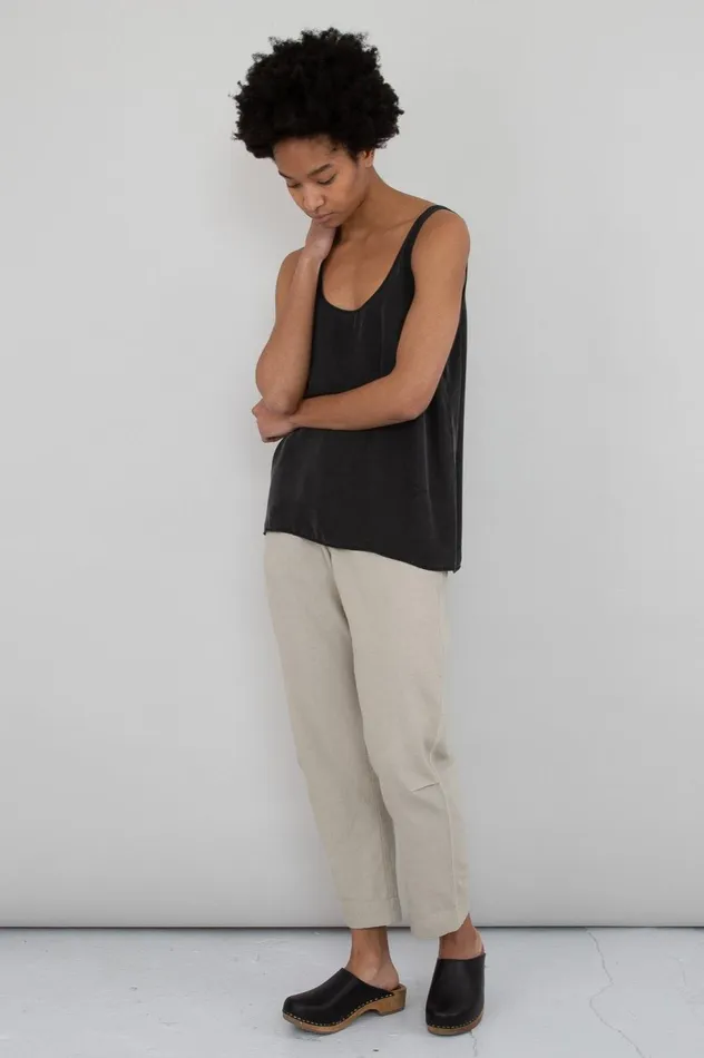 Folk Clothing Scoop Back Vest 8211 Black Womens TShirts and Vests