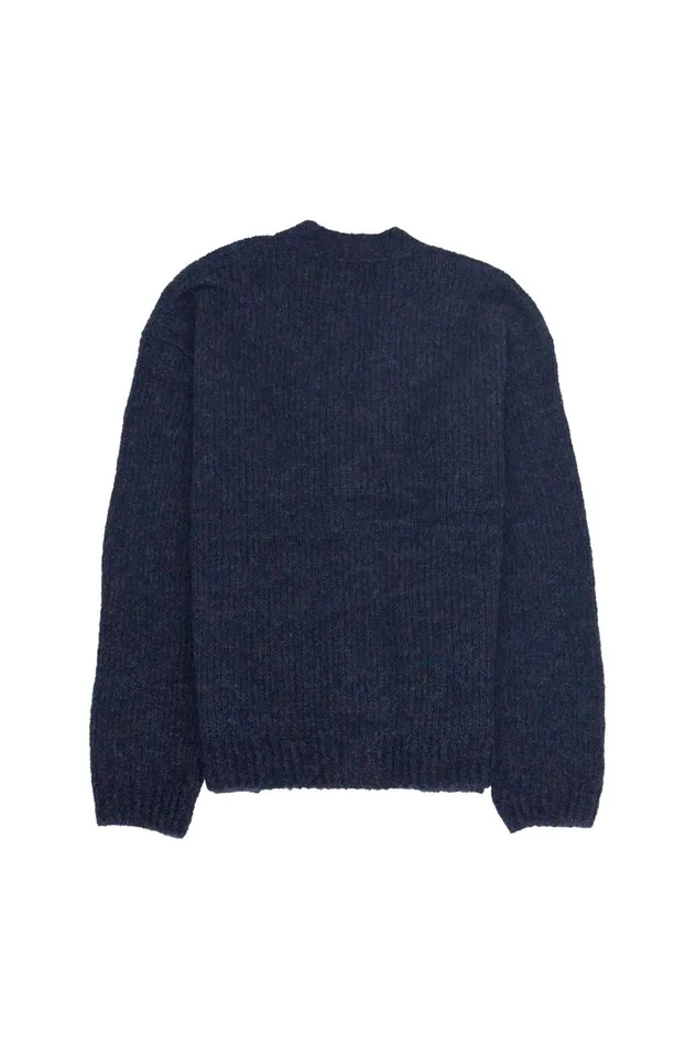 Folk Clothing Signal Cardigan 8211 Smoke Blue Mens Knitwear