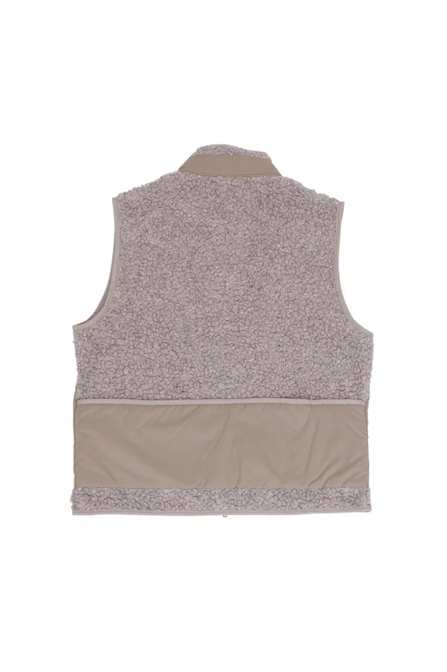 Folk Clothing Signal Gilet 8211 Greige Curly Wool Mens Outerwear