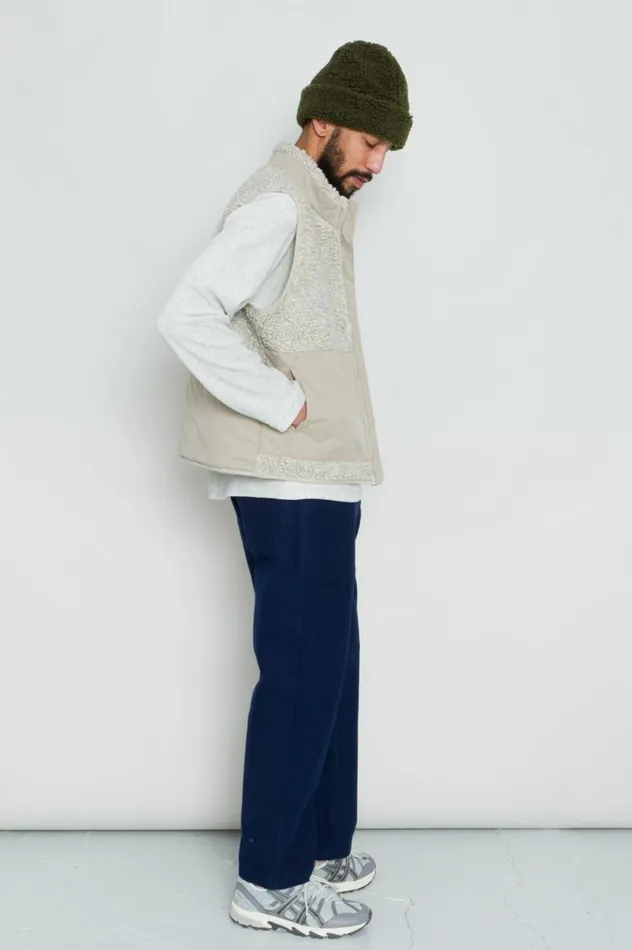Folk Clothing Signal Gilet 8211 Greige Curly Wool Mens Outerwear