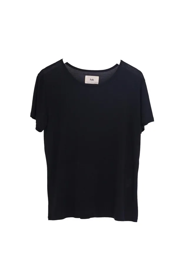Folk Clothing Slouch TShirt 8211 Black Womens TShirts and Vests