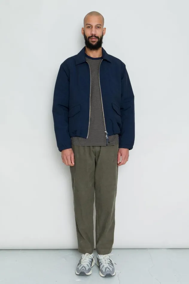 Folk Clothing Wadded Bomber 8211 Navy Ripstop Nylon Mens Outerwear