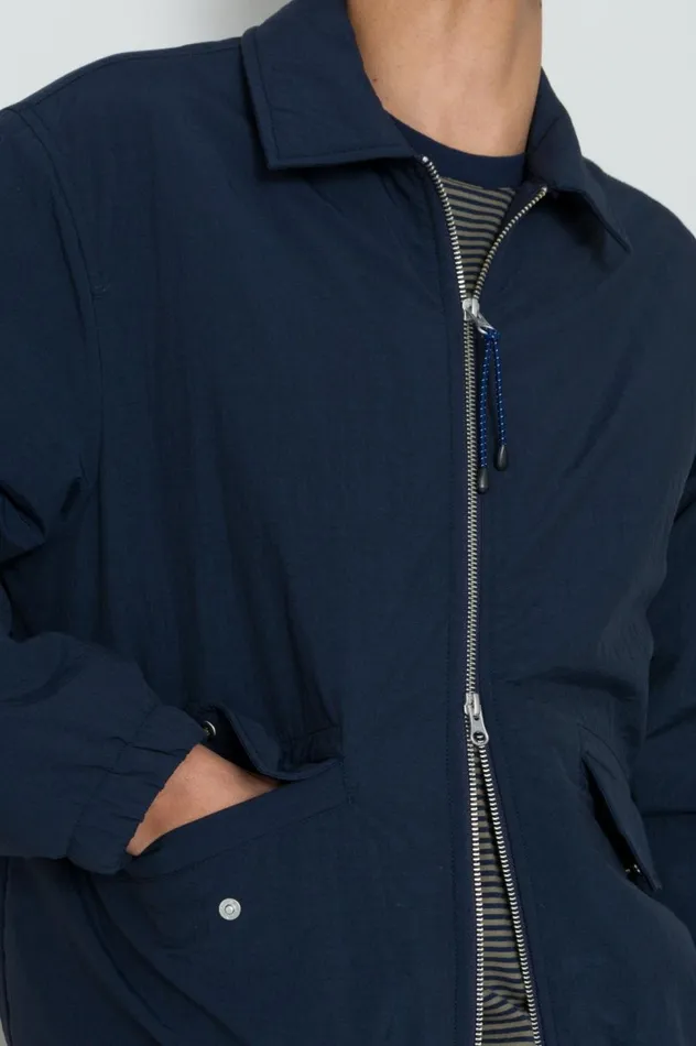 Folk Clothing Wadded Bomber 8211 Navy Ripstop Nylon Mens Outerwear