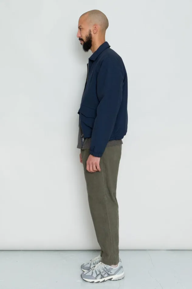 Folk Clothing Wadded Bomber 8211 Navy Ripstop Nylon Mens Outerwear