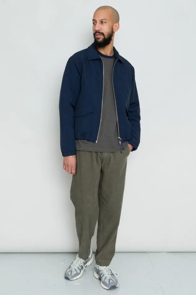 Folk Clothing Wadded Bomber 8211 Navy Ripstop Nylon Mens Outerwear