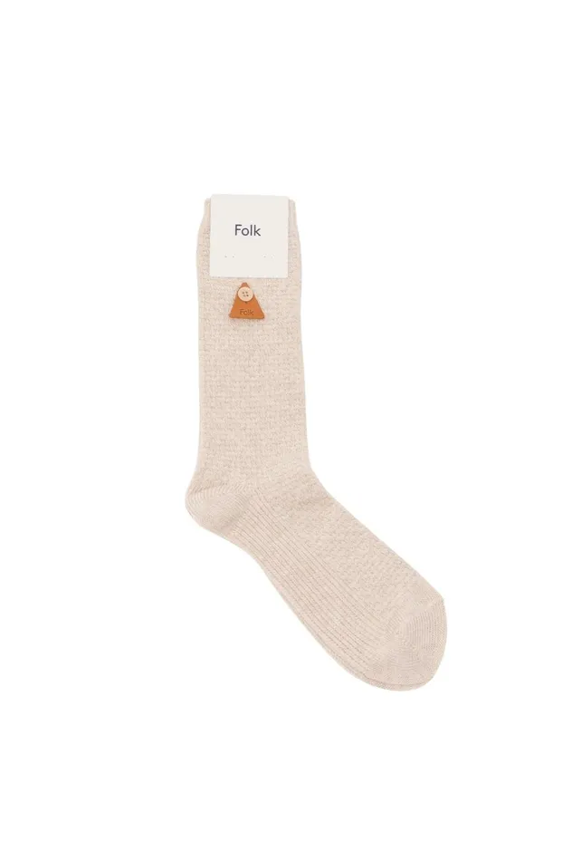 Folk Clothing Waffle Socks 8211 Wheat MensWomens Socks