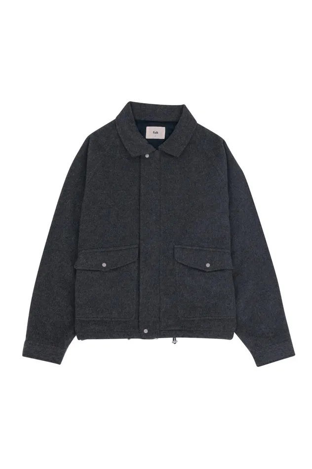 Folk Clothing Winter Cropped Coat 8211 Charcoal Wool Mens Outerwear
