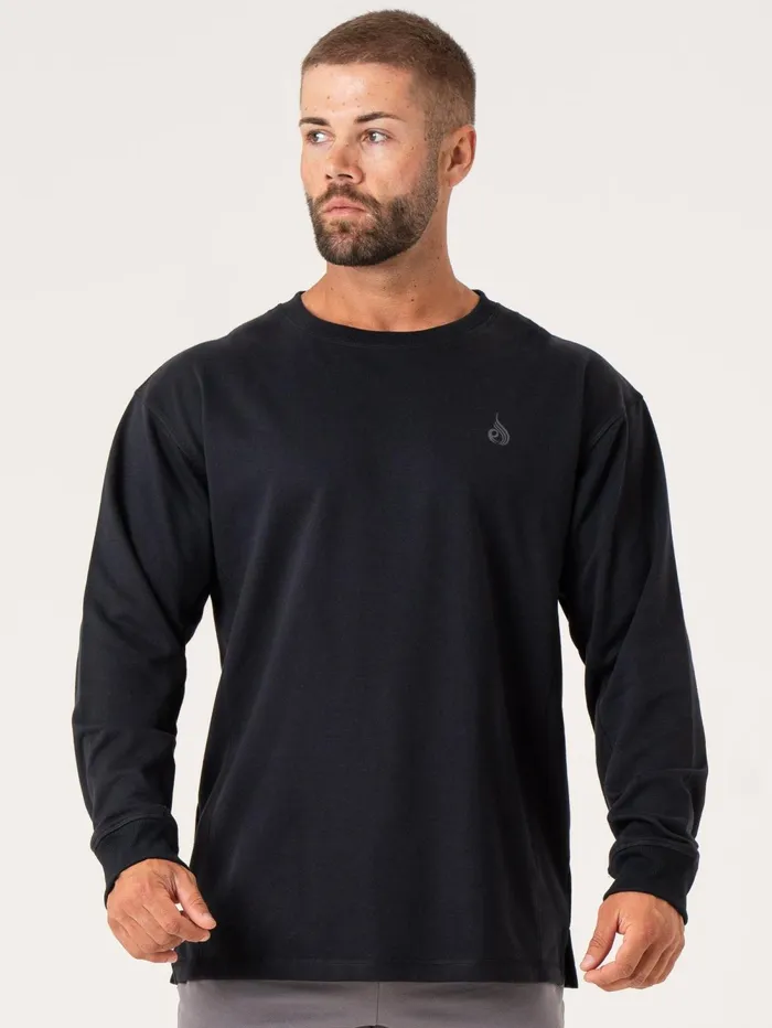 Force Crew Neck 8211 Black Men Ryderwear Tops