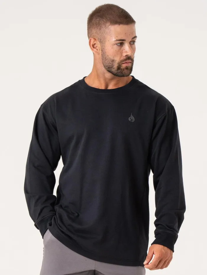 Force Crew Neck 8211 Black Men Ryderwear Tops
