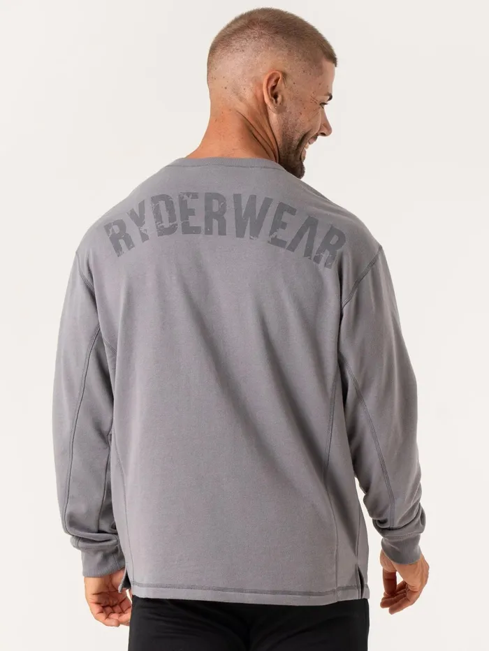 Force Crew Neck 8211 Charcoal Men Ryderwear Tops