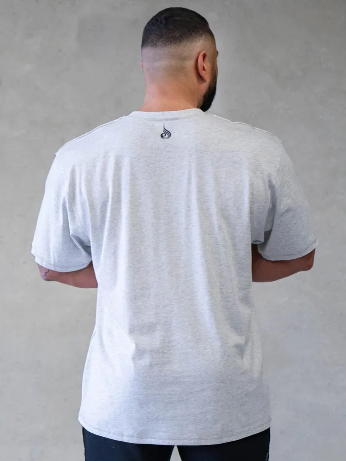 Force Oversized TShirt 8211 Chalk Grey Marl Men Ryderwear Tops