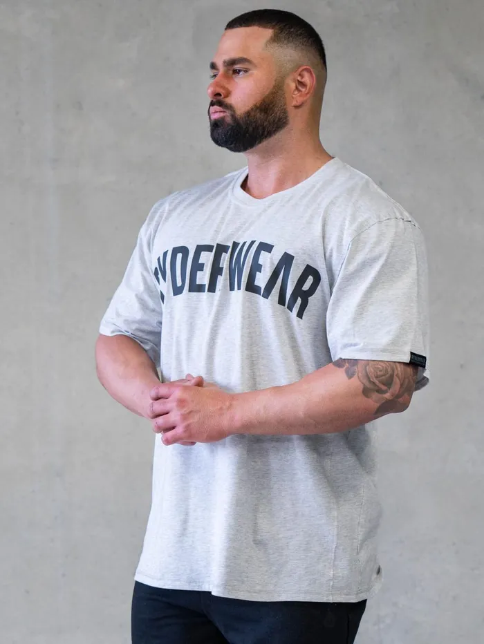 Force Oversized TShirt 8211 Chalk Grey Marl Men Ryderwear Tops