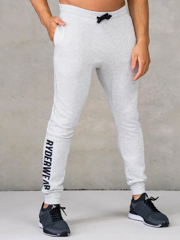 Force Track Pant 8211 Chalk Grey Marl Men Ryderwear Gym Pants